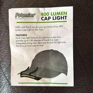 Promier 400 Lumen Cap Light - Black and Green